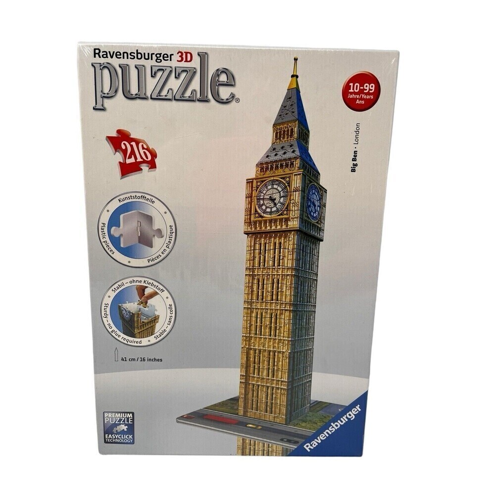 Ravensburger 3D Big Ben 216 Piece Puzzle #12554 New